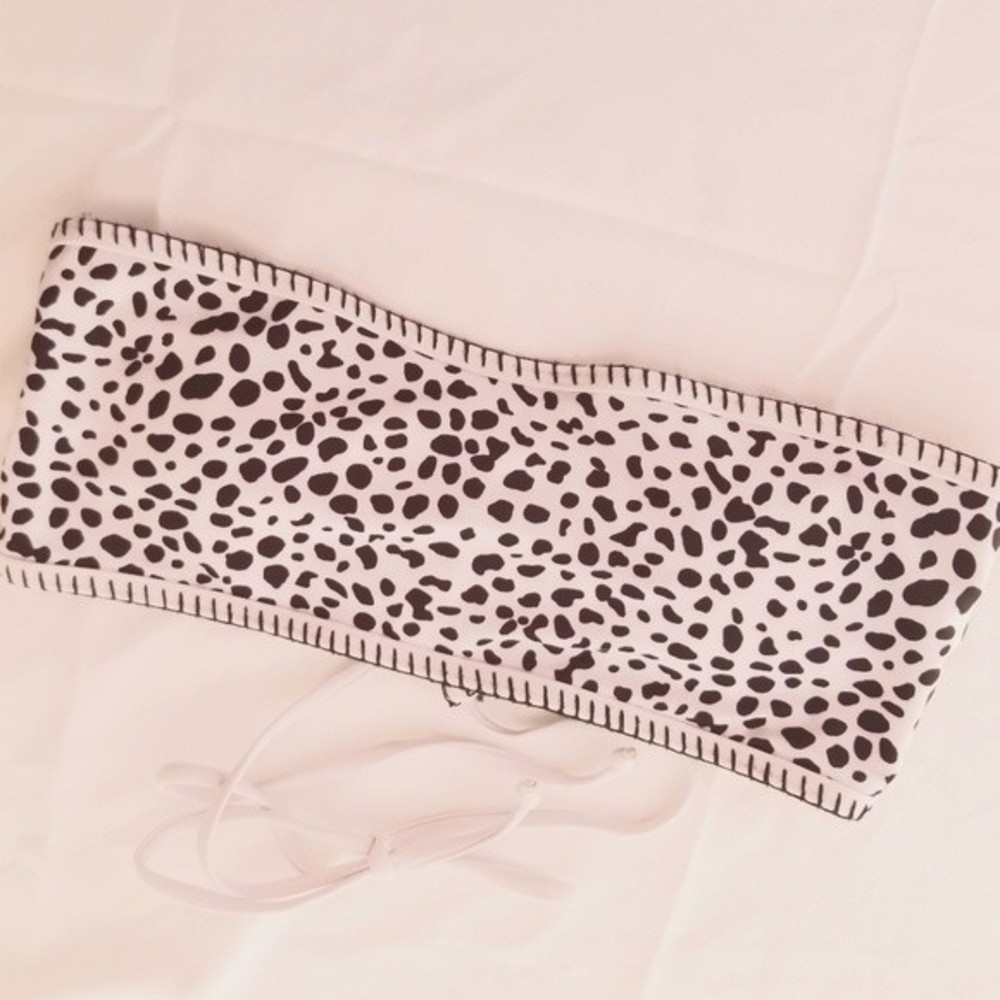 Dalmatian Print Bikini Top (S)